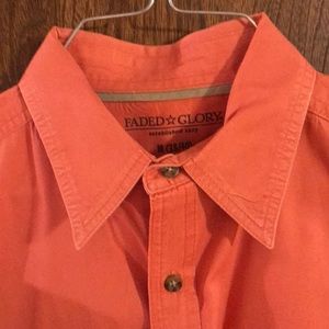 Men’s shirt - soft burnt orange short sleeved